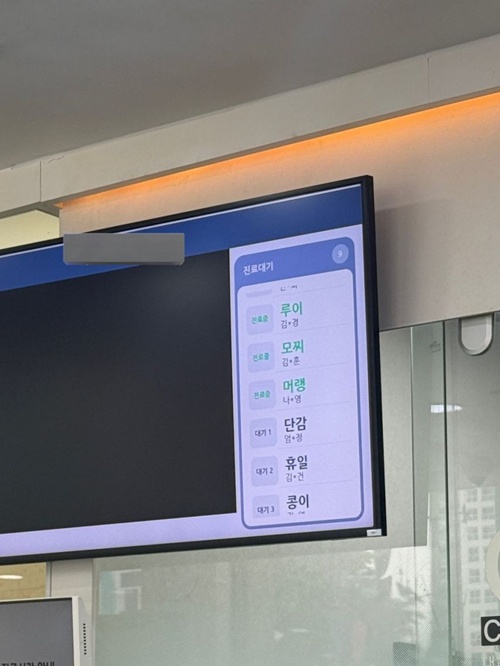 병원대기 명단이라는데,,ㅎㅎ