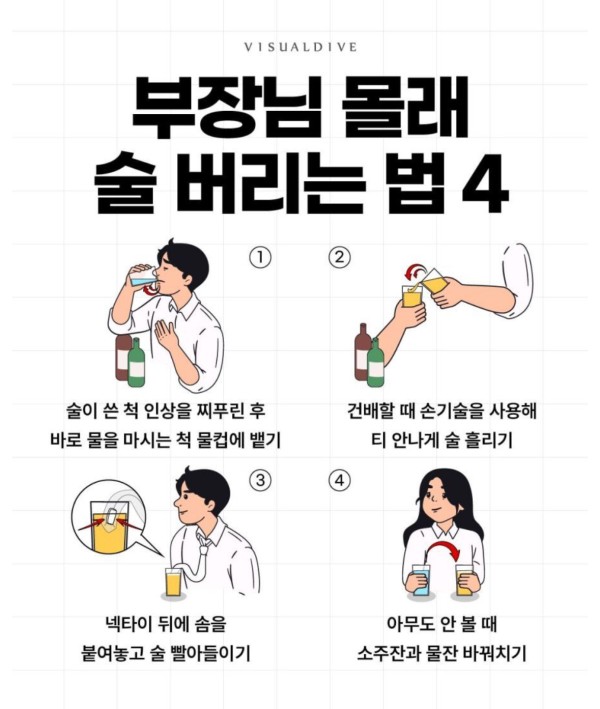 부장님몰래 술버리는법